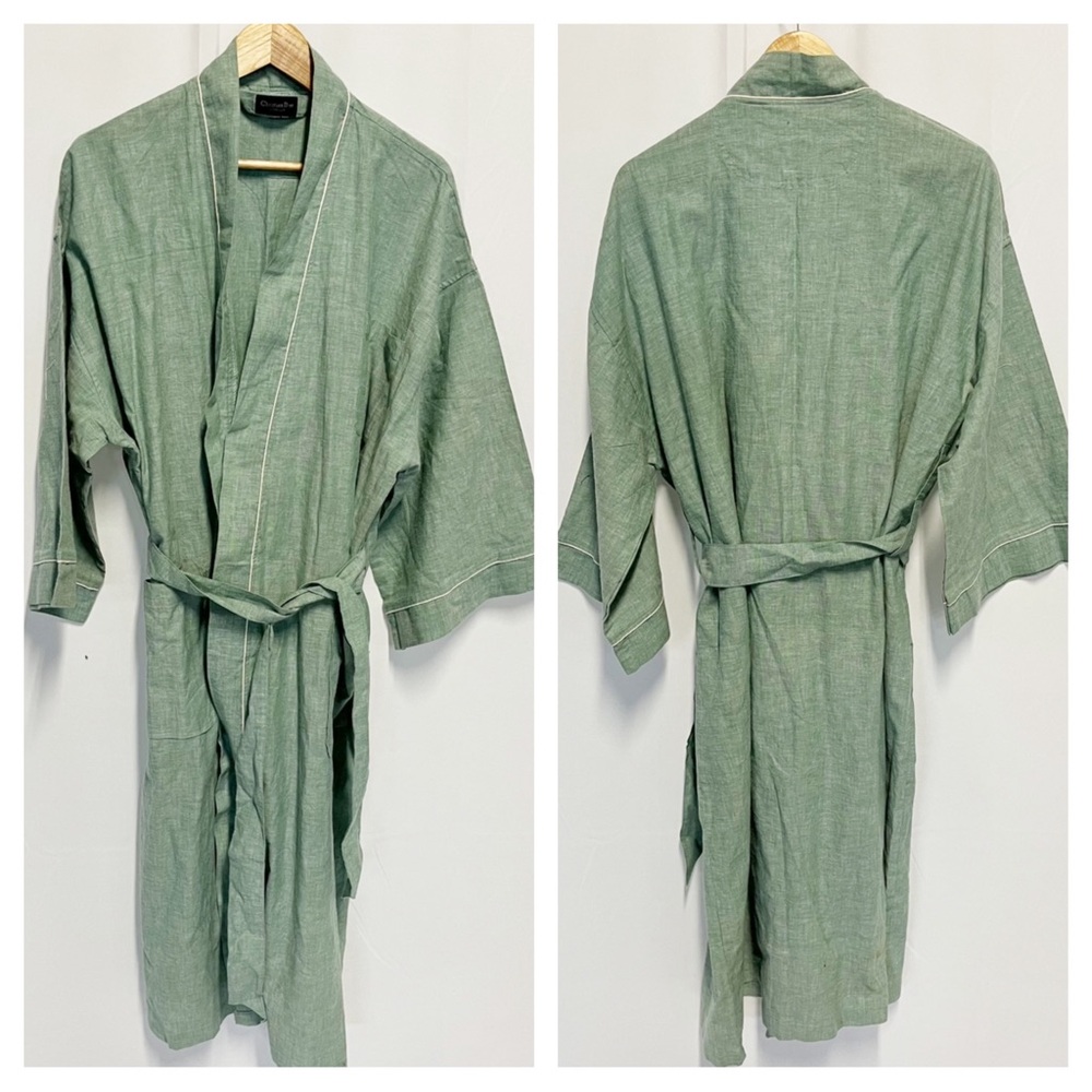 Christian Dior Monsieur Vintage Teal Green Robe Men’s One Size